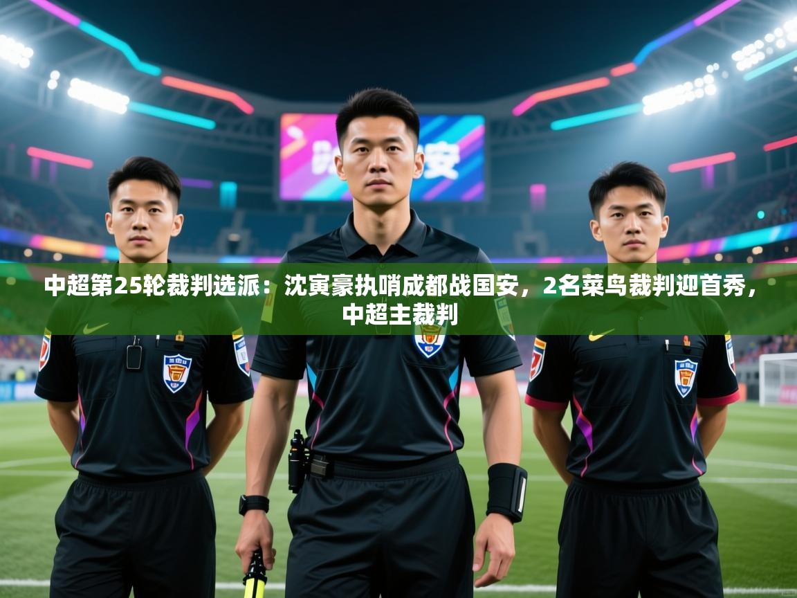 中超第25轮裁判选派:沈寅豪执哨成都战国安,2名菜鸟裁判迎首秀,中超主裁判 第1张