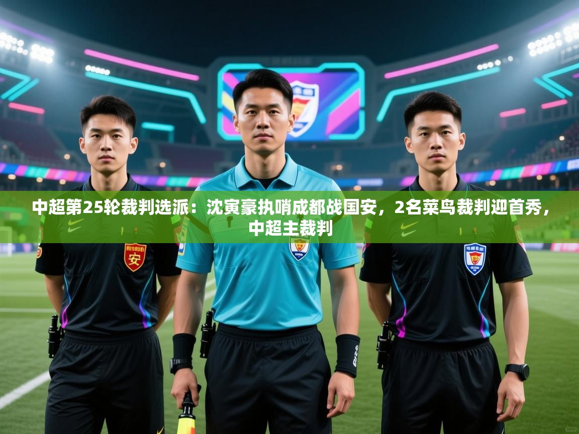 中超第25轮裁判选派:沈寅豪执哨成都战国安,2名菜鸟裁判迎首秀,中超主裁判 第2张